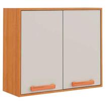 Armário Aéreo Napoles 80cm 2 Portas Itatiaia Cor Cinamomo Off White