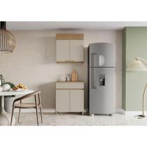 Armário Aéreo Nesher Realeza Premium 2 Portas 80cm MDF Carvalho e Greige