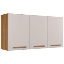 Armário Aéreo Ônix 3 Portas Cinamomo Off White Arte Móveis Armário Aéreo Ônix 3 Portas Cinamomo Off White Arte Móveis