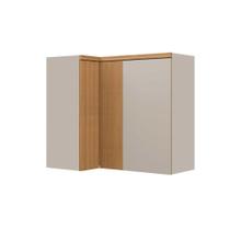 Armário Aéreo p/ Cozinha Allure de canto c/ 3 portas 93cm Jequitiba/Gris Fosco - Linea Brasil Armário Aéreo p/ Cozinha Allure de canto c/ 3 portas 93cm Jequitiba/Gris Fosco - Linea Brasil