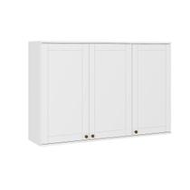 Armário Aéreo p/ Cozinha Bella 2601 c/ 3 Portas 120cm Branco - Carraro Armário Aéreo p/ Cozinha Bella 2601 c/ 3 Portas 120cm Branco - Carraro