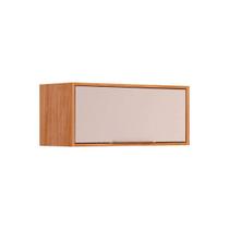 Armário Aéreo p/ Cozinha Brilhante c/ 1 Porta Basculante 80cm Cinamomo/Off White - MGM