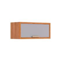 Armário Aéreo p/ Cozinha Celeste c/ 1 Porta Basculante 80cm Cinamomo/Platina - MGM