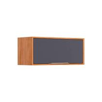 Armário Aéreo p/ Cozinha Celeste c/ 1 Porta Basculante 80cm Cinamomo/Titanium - MGM
