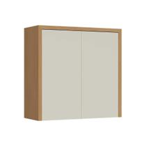 Armário Aéreo p/ Cozinha Condessa c/ 2 Portas 80cm Carvalho/Cinza - Nesher Armário Aéreo p/ Cozinha Condessa c/ 2 Portas 80cm Carvalho/Cinza - Nesher