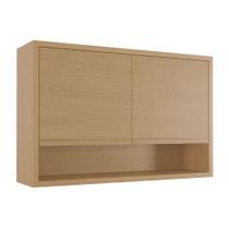 Armário Aéreo p/ Cozinha Condessa c/ 2 Portas Basculantes 120cm Carvalho/Greice - Nesher