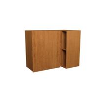 Armário Aéreo p/ Cozinha Denver PH 3106 Canto Reto c/ 1 Porta Ripada e 2 Nichos 92,5cm Freijo Rocks - Herval