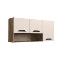 Armário Aéreo p/ Cozinha Essência c/ 3 Portas 120cm Demolição/Off White - Genialflex