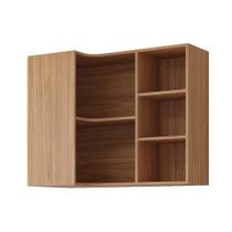 Armário Aéreo p/ Cozinha Estela de Canto c/5 Nichos 92cm Freijo - MGM