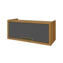 Armário Aéreo p/ Cozinha Imperatriz c/ 1 Porta Basculante 80cm Freijo/Grafite - Nesher