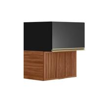 Armário Aéreo p/ Cozinha Proença c/ 2 Portas Basculante (1 Ripada) 60cm Nogueira/Carbono Prime TX - Demóbile