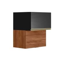 Armário Aéreo p/ Cozinha Proença c/ 2 Portas Basculante 60cm Nogueira/Carbono Prime TX - Demóbile