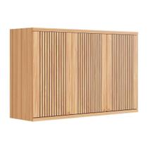 Armário Aéreo p/ Cozinha Sauvignon c/ 3 Portas Ripadas 120cm Amendoa - Ronipa Armário Aéreo p/ Cozinha Sauvignon c/ 3 Portas Ripadas 120cm Amendoa - Ronipa