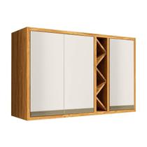 Armário Aéreo p/ Cozinha Tempranillo c/ 3 Portas 120cm Amendoa/Off White - Ronipa