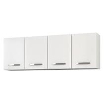 Armário Aéreo Panamá 04 Portas 160cm Branco - Lumil Móveis Armário Aéreo Panamá 04 Portas 160cm Branco - Lumil Móveis