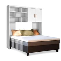 Armário Aéreo Para Cama De Solteiro Branco Catarina Shop JM