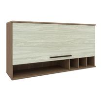 Armário Aéreo para Cozinha 1 Porta Basculante Evolution Plus Marrom/Tannat/Legno Crema