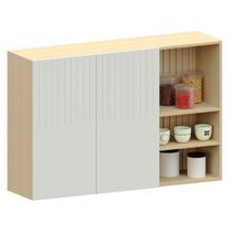 Armário Aéreo para Cozinha 120 cm com Nicho Aurora Armário Aéreo para Cozinha 120 cm com Nicho Aurora
