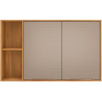 Armário Aéreo para Cozinha 120 cm com Nicho Valena Cinamon/Nude