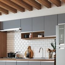 Armário Aéreo para Cozinha 3 Portas 2 Nichos Athena