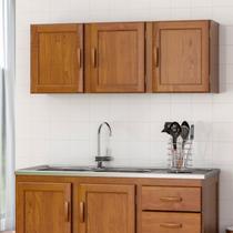 Armário Aéreo para Cozinha 3 Portas com Vidro Madeira Maciça Pinus Marrom 120cm Armário Aéreo para Cozinha 3 Portas com Vidro Madeira Maciça Pinus Marrom 120cm