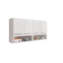 Armario Aéreo para Cozinha 4 Portas Branco Bulgária Brienza Movelaria Armario Aéreo para Cozinha 4 Portas Branco Bulgária Brienza Movelaria