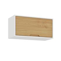 Armário Aéreo para Cozinha 70cm 1 Porta Wood Branco/Wood