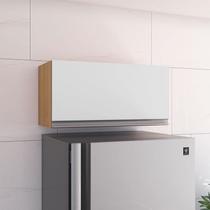 Armário Aéreo para Cozinha Ambiente Andréia 1 Porta Amêndoa Branco - AJL
