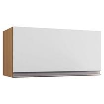 Armário Aéreo para Cozinha Andréia 1 Porta Amêndoa Branco - AJL Armário Aéreo para Cozinha Andréia 1 Porta Amêndoa Branco - AJL