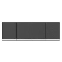 Armário Aéreo Para Cozinha Andréia 4 Portas 150 Cm Cinza Fosco - Ajl