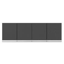 Armário Aéreo para Cozinha Andréia 4 Portas 150 cm Cinza Fosco - AJL Armário Aéreo para Cozinha Andréia 4 Portas 150 cm Cinza Fosco - AJL
