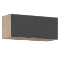 Armário Aéreo Para Cozinha Firenze 1 Porta Avena Grafito - Demóbile Armário Aéreo Para Cozinha Firenze 1 Porta Avena Grafito - Demóbile