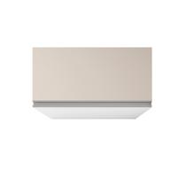 Armário Aéreo Para Cozinha / Lavanderia 70cm Porta Basculante Bege E Branco Armário Aéreo Para Cozinha / Lavanderia 70cm Porta Basculante Bege E Branco