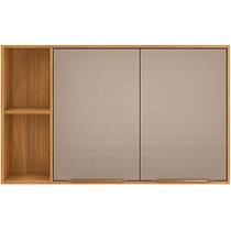 Armário Aéreo para Cozinha Valena 120cm 2 Portas MDF Bater Cinamon Nude Demóbile