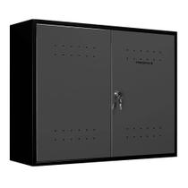 Armário Aéreo Para Ferramentas Ábile Dark Presto Aço 72,5cm Suspenso Chave Oficina Preto Cinza Armário Aéreo Para Ferramentas Ábile Dark Presto Aço 72,5cm Suspenso Chave Oficina Preto Cinza