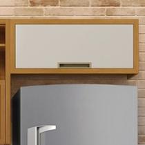 Armário Aéreo para Geladeira 1 Porta Basculante Imperatriz 100% MDF Marrom/Freijó/Off White Armário Aéreo para Geladeira 1 Porta Basculante Imperatriz 100% MDF Marrom/Freijó/Off White