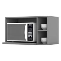 Armário Aéreo para Micro-ondas Belize Cinza Henn Armário Aéreo para Micro-ondas Belize Cinza Henn