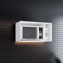 Armário Aéreo para Microondas 3 Nichos Emilly Branco/HP Armário Aéreo para Microondas 3 Nichos Emilly Branco/HP