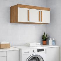 Armário Aéreo para Quarto Cecília 3 Portas Cinamomo/Off White - Pnr Móveis Armário Aéreo para Quarto Cecília 3 Portas Cinamomo/Off White - Pnr Móveis