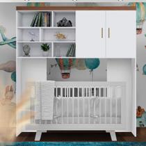 Armário Aéreo Para Quarto Infantil Branco Amadeirado Chiara Phoenix Baby