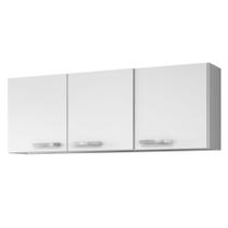 Armário Aéreo Parma 150cm 3 Portas Branco - Lumil Móveis