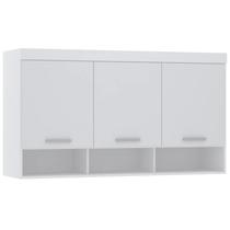 Armário Aéreo Ponte Modulado 145cm Taiga Branco L01 - Mpozenato Armário Aéreo Ponte Modulado 145cm Taiga Branco L01 - Mpozenato