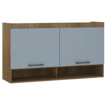 Armário Aéreo Ponte Modulado 165cm Delphi Avelã/Grey L01 - Mpozenato Armário Aéreo Ponte Modulado 165cm Delphi Avelã/Grey L01 - Mpozenato