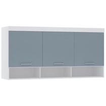 Armário Aéreo Ponte Modulado 165cm Taiga Branco/Grey L01 - Mpozenato Armário Aéreo Ponte Modulado 165cm Taiga Branco/Grey L01 - Mpozenato