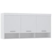 Armário Aéreo Ponte Modulado 165cm Taiga Branco L01 - Mpozenato Armário Aéreo Ponte Modulado 165cm Taiga Branco L01 - Mpozenato