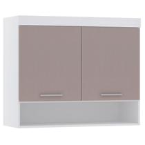 Armário Aéreo Ponte Modulado 97cm Taiga Branco/Cinnamon L01 - Mpozenato Armário Aéreo Ponte Modulado 97cm Taiga Branco/Cinnamon L01 - Mpozenato