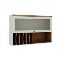 Armário Aéreo Porta Basculante 120cm Cozinha com Nicho MDF