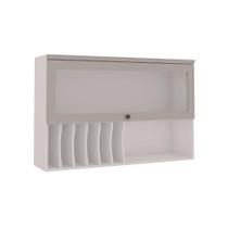 Armário Aéreo Porta Basculante 120cm Cozinha com Nicho MDF Armário Aéreo Porta Basculante 120cm Cozinha com Nicho MDF
