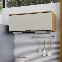 Armário Aéreo Porta Basculante 80cm Copenhague Bege/Ipê/Sabbia Armário Aéreo Porta Basculante 80cm Copenhague Bege/Ipê/Sabbia