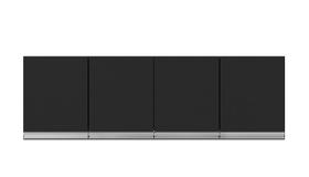 Armário Aéreo Preto Suspenso P/ Cozinha Andreia 150cm c/ 4 Portas - Ajl Móveis Armário Aéreo Preto Suspenso P/ Cozinha Andreia 150cm c/ 4 Portas - Ajl Móveis